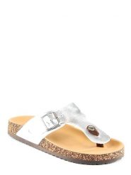 C´M Japonki w kolorze srebrnym rozmiar: 41. Szare klapki damskie bez wzorów, bez obcasa, bez zapięcia. Za 101.23 zł.