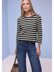 Street One Sweter w kolorze granatowo-białym rozmiar: 42. Białe swetry klasyczne damskie Street One, bez kołnierzyka. Za 119.68 zł.