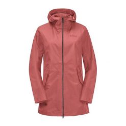 Kurtka przeciwdeszczowa damska Jack Wolfskin Dakar Parka. Czerwone parki damskie Jack Wolfskin, xs, bez kaptura. Za 389.99 zł.