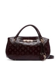Guess Torebka Carmella HWPT22 25050 Bordowy. Czerwone kuferki damskie Guess, z aplikacjami, ze skóry, bez dodatków. Za 584.99 zł.