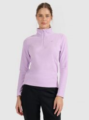 4F Bluza polarowa w kolorze fioletowym rozmiar: L. Różowe bluzy damskie 4F, l, bez wzorów, z polaru, bez kaptura. Za 78.10 zł.