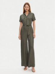 Guess Kombinezon W5GD97 WH6E0 Khaki Regular Fit. Brązowe sukienki damskie Guess, z aplikacjami, z wiskozy, bez ramiączek. Za 439.99 zł.