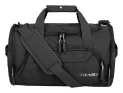 Torba podróżna travelite Kick Off S. Czarne torby podróżne Travelite, bez wzorów, z materiału. Za 189.00 zł.