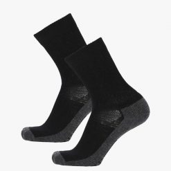 Skarpety turystyczne Swedemount DUVED ACTIVE WOOL SOCK 2PK. Czarne skarpetki damskie SWEDEMOUNT, bez wzorów, z materiału. Za 65.59 zł.