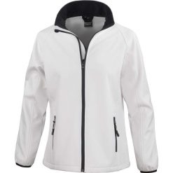Kurtka Result Softshell Femme Printable. Białe kurtki damskie RESULT, bez wzorów, z softshellu, bez kaptura. Za 161.50 zł.