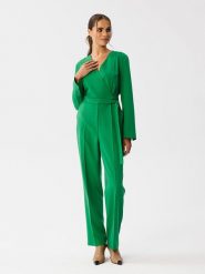 Stylove Kombinezon w kolorze zielonym rozmiar: XL. Zielone kombinezony damskie Stylove, xl, bez wzorów, z tkaniny, bez kołnierzyka, bez ramiączek. Za 158.10 zł.