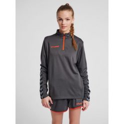 Bluza do piłki nożnej damska Hummel demi-zip hml AUTHENTIC. Czerwone bluzy damskie Hummel, l, bez wzorów, bez kaptura. W wyprzedaży za 148.50 zł.