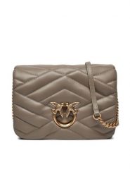 Pinko Torebka Love Click Puff Classic PE 24 PLTT 101585 A1ET Beżowy. Brązowe listonoszki damskie Pinko, bez wzorów, ze skóry, bez dodatków. Za 2,389.00 zł.