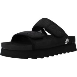 Sandały TIMBERLAND SMONICASUN Czarny. Czarne sandały damskie Timberland, bez wzorów, z tkaniny, bez obcasa, bez zapięcia. Za 229.99 zł.