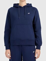 4F Bluza w kolorze granatowym rozmiar: M. Niebieskie bluzy damskie 4F, m, bez wzorów, z kapturem. Za 109.99 zł.