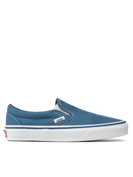 Vans Tenisówki Classic Slip-On VN-0ENVY Granatowy. Niebieskie obuwie sportowe damskie Vans, bez wzorów, z materiału, bez zapięcia. Za 238.99 zł.