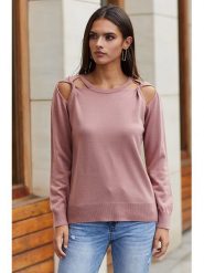Milan Kiss Sweter w kolorze jasnoróżowym rozmiar: S. Różowe swetry klasyczne damskie Milan Kiss, s, bez kołnierzyka. Za 158.29 zł.