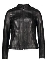 Bugatti Skórzana kurtka w kolorze czarnym rozmiar: 40. Czarne kurtki damskie Bugatti, bez wzorów, ze skóry, bez kaptura. Za 717.99 zł.