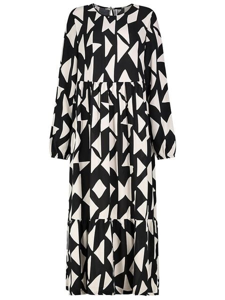 Sublevel Sukienka w kolorze czarno-kremowym rozmiar: S. Czarne sukienki damskie Sublevel, bez wzorów, z wiskozy, klasyczne, bez ramiączek. Za 104.89 zł.