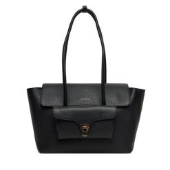 Torebka Coccinelle. Czarne shopper bag Coccinelle, bez wzorów, bez dodatków. Za 1,999.00 zł.