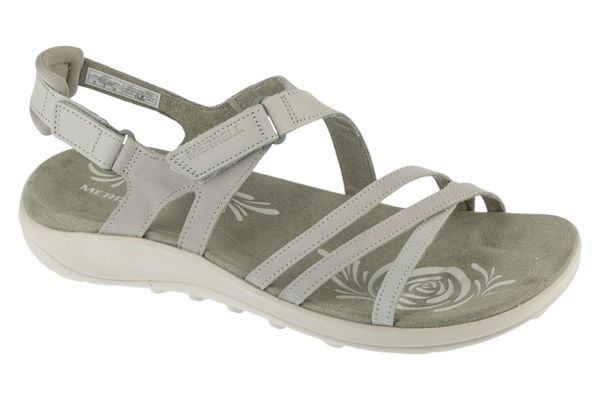 Sandały damskie, Harbor Backstrap. Brązowe sandały damskie Merrell, bez wzorów, z materiału, bez obcasa, bez zapięcia. Za 459.50 zł.