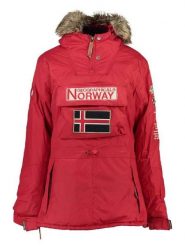 Geographical Norway Parka "Boomera" w kolorze czerwonym rozmiar: XL. Czerwone parki damskie Geographical Norway, xl, z futra, bez kaptura. Za 245.96 zł.