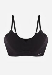 Czarny Elastyczny Biustonosz Bezszwowy Bez Fiszbin Edaelia. Czarne komplety bielizny Renee, bez wzorów, z jeansu. Za 39.99 zł.