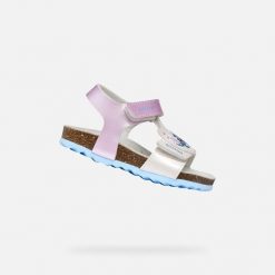 Sandały GEOX B SANDAL CHALKI Wielokolorowy. Niebieskie sandały damskie Geox, bez wzorów, z syntetyku, bez obcasa, bez zapięcia. Za 188.99 zł.