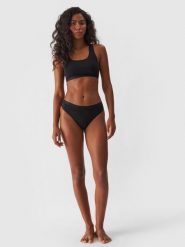 4F Bielizna stringi (2-pack) damskie - czarne XS. Czarna stringi 4F, bez wzorów, z bawełny. W wyprzedaży za 39.99 zł.