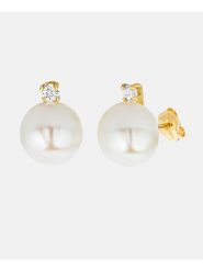 Revoni Złote kolczyki-wkrętki z perłami i cyrkoniami rozmiar: onesize. Białe kolczyki damskie Revoni, z cyrkonią, złote. Za 848.99 zł.