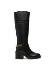 MICHAEL Michael Kors Kozaki Carlisle Boot 40F4CLMB5L Czarny. Czarne kozaki damskie MICHAEL Michael Kors, ze skóry, bez obcasa, na słupku, bez zapięcia. Za 1,519.00 zł.