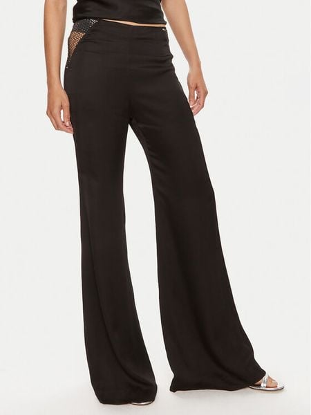 ROTATE Spodnie materiałowe Malou 112538100 Czarny Slim Fit. Czarne spodnie materiałowe damskie ROTATE, bez wzorów, z materiału. Za 519.99 zł.