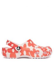 Crocs Klapki Classic Pop Petals Clog 214090 Różowy. Czerwone klapki damskie Crocs, bez wzorów, z tworzywa sztucznego, bez obcasa, bez zapięcia. Za 259.99 zł.