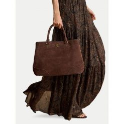 Torebka LAUREN RALPH LAUREN. Brązowe torebki klasyczne damskie Lauren Ralph Lauren, bez dodatków. Za 2,199.00 zł.