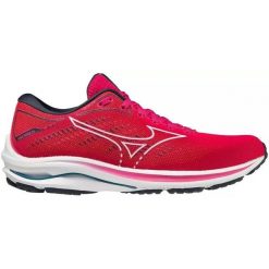 Buty do biegania damskie Mizuno Wave Rider 25. Czerwone obuwie sportowe damskie Mizuno, z gumy, bez zapięcia, do biegania, mizuno wave. Za 742.00 zł.