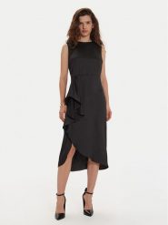 DKNY Sukienka koktajlowa DD4GTB81 Czarny Slim Fit. Czarne sukienki damskie DKNY, bez wzorów, z syntetyku, wizytowe, bez ramiączek. Za 379.99 zł.