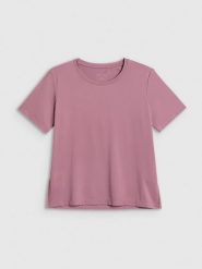 4F Koszulka treningowa loose szybkoschnąca damska - beżowa XL. Brązowe koszulki damskie 4F, xl, bez wzorów, bez kołnierzyka, bez ramiączek. Za 79.99 zł.