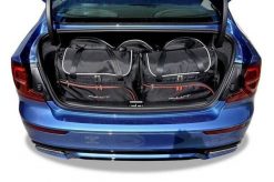 Torby Do Bagażnika Volvo S60 2018+ 5Szt Kjust. Czarne torby podróżne KJUST, bez wzorów, z kauczuku. Za 1,511.00 zł.