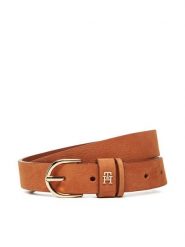 Tommy Hilfiger Pasek Damski Essential Effortless 2.5 Nubuck AW0AW17930 Brązowy. Brązowe paski damskie Tommy Hilfiger, bez wzorów, z nubiku. Za 179.99 zł.