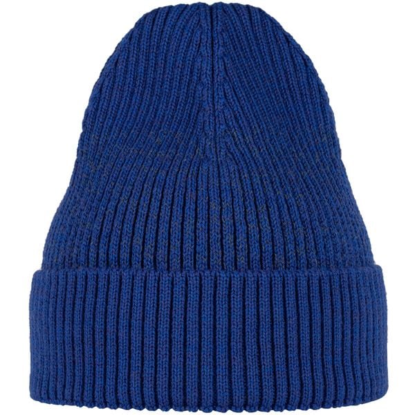 Czapka sportowa Running z odblaskiem z wełny merino active beanie. Niebieskie czapki damskie Buff, bez wzorów, z wełny. Za 179.99 zł.