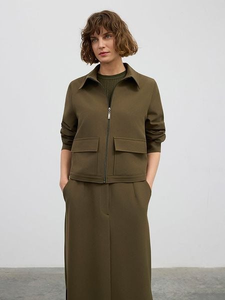 BGN Kurtka przejściowa w kolorze khaki rozmiar: 38. Brązowe kurtki damskie BGN, bez wzorów, bez kaptura. Za 231.68 zł.