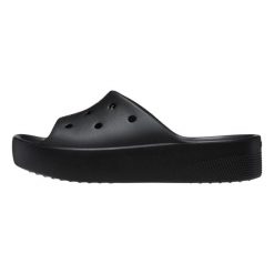 Crocs Classic Platform Slide W Kapcie Damskie. Czarne kapcie damskie Crocs, z materiału. Za 278.00 zł.