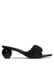 DeeZee Klapki LB1299 Czarny. Czarne klapki damskie DeeZee, bez wzorów, z materiału, bez obcasa, bez zapięcia. Za 179.99 zł.
