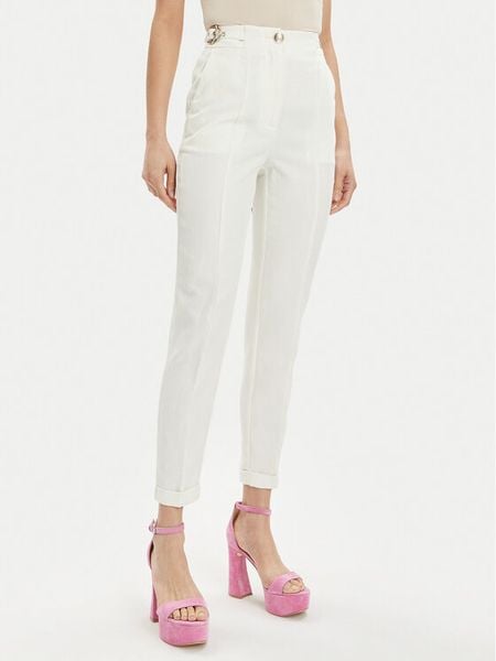 Marciano Guess Spodnie materiałowe Giselle 4GGB05 7158A Écru Regular Fit. Spodnie materiałowe damskie Marciano Guess, z aplikacjami, z lyocellu. Za 469.99 zł.