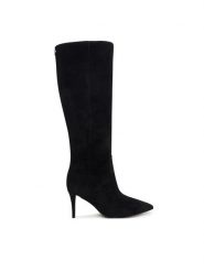Guess Kozaki FLFCLT SUE11 Czarny. Czarne kozaki damskie Guess, bez obcasa, na szpilce, bez zapięcia. Za 954.99 zł.