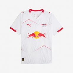 Koszulka piłkarska oficjalna Puma RB Lipsk 25/26 domowa. Bluzki damskie Puma, m, bez wzorów, z materiału, bez kołnierzyka, bez ramiączek. Za 459.99 zł.