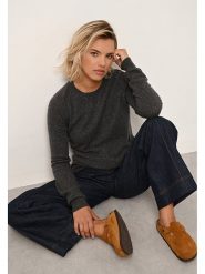 Just Cashmere Kaszmirowy sweter "Helen" w kolorze antracytowym rozmiar: XXL. Czarne swetry klasyczne damskie Just Cashmere, xxl, z kaszmiru, bez kołnierzyka. Za 397.95 zł.
