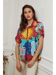 Plume Bluzka "Byzance" ze wzorem rozmiar: XL. Bluzki damskie Plume, xl, bez wzorów, bez kołnierzyka, bez ramiączek. Za 158.47 zł.
