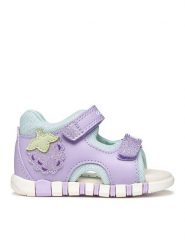 Geox Sandały B Sandal Iupidoo Gir B6517A 054GN C8037 Fioletowy. Fioletowe sandały dziewczęce Geox, ze skóry, bez obcasa, bez zapięcia. Za 229.99 zł.