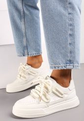 Beżowe Sneakersy Sylvena. Brązowe obuwie sportowe damskie Renee, z materiału, bez zapięcia. Za 79.99 zł.