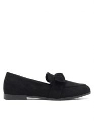 DeeZee Lordsy WS270205-07 Czarny. Czarne półbuty damskie DeeZee, bez wzorów, z materiału, bez obcasa, bez zapięcia. Za 66.99 zł.