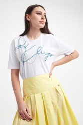 T-shirt damski LIU JO. T-shirty damskie Liu Jo, bez wzorów, bez kołnierzyka. W wyprzedaży za 318.42 zł.