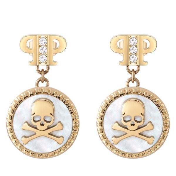 Kolczyki PHILIPP PLEIN. Żółte kolczyki damskie Philipp Plein, złote. Za 449.99 zł.