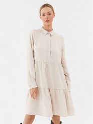 Vero Moda Sukienka codzienna Inge 10293730 Beżowy Regular Fit. Brązowe sukienki damskie Vero Moda, bez wzorów, z syntetyku, bez ramiączek. Za 109.99 zł.