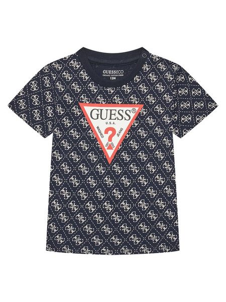 Guess T-Shirt N5YI04 K8HM4 Granatowy Regular Fit. Niebieskie t-shirty i koszulki chłopięce Guess, z aplikacjami, z bawełny, bez kołnierzyka, bez ramiączek. Za 69.99 zł.